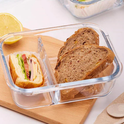 Conjunto de Recipientes Organizadores de Vidrio Templado con Tapa Antiderrame