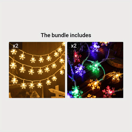 Cortina de Luces LED Copo de Nieve 3 m – Decoración Navideña para Ventanas y Paredes