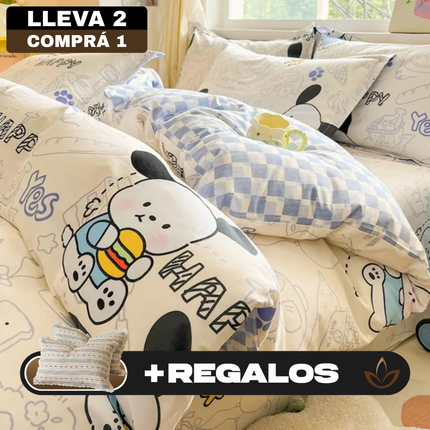 Juego de Cama Completo Luna Estampado en Algodón y Poliéster