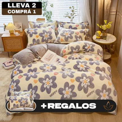 Juego de Ropa de Cama en Algodón y Lana