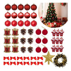 Kit 56 Adornos y Bolas Navideñas con Luces LED – Decoración para Árbol de Navidad