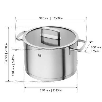 Olla Cocina Real en Acero Inoxidable Premium Antiadherente